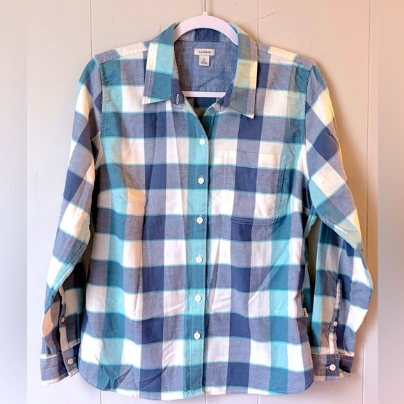 L.L Bean Flex Soft Pastel Button Down Flannel PM - Picture 1 of 9